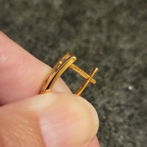 Gold Clip-On Earrings - Picture 3 of 6